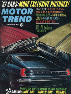 MOTOR TREND 1966 AUG - GT350, S-55, CHiP, LOTUS-CORTINA